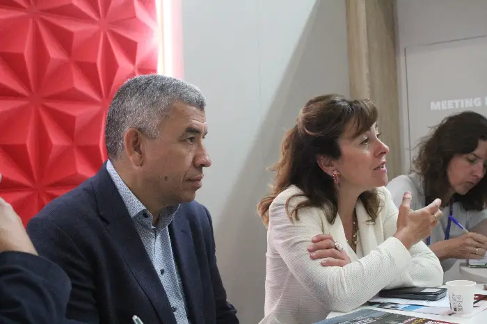 La Région Occitanie investit 200 M€ dans un plan Industrie de la Défense 5 - Les indiscretions Jalil Benabdillah et Carole Delga, lors de la présentation du plan défense à 200 M€. ©Jules Mestre