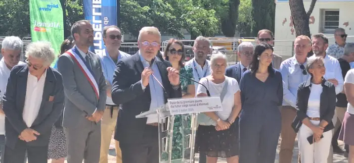 Montpellier : coup d'envoi très politique des travaux du futur siège d'Altémed à la Mosson 9 - Les indiscretions altémed première pierre