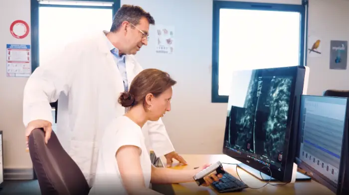 Imagerie médicale : Intrasense obtient la certification CE pour son IA de suivi des cancers 5 - Les indiscretions Radiologue Myrian 2 - Les indiscretions